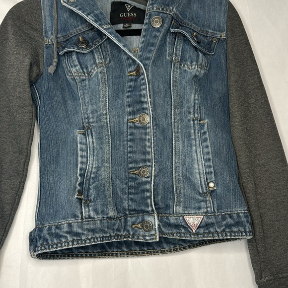 GUESS HOODED DENIM JACKET (S) - Picture 2 of 5